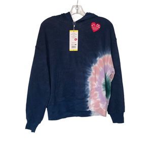NEW Wildfox Hoodie Hadley Tie Dye Sweatshirt hoodie Navy Size Medium